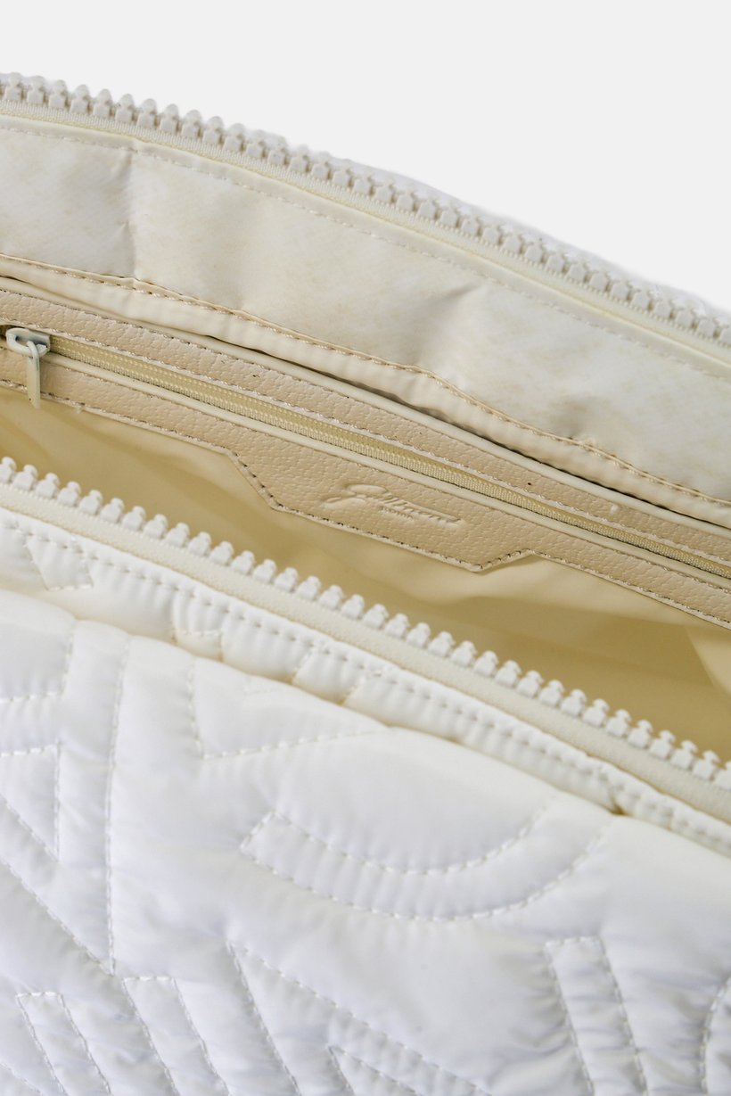 Women Quilted Cross Body Bag, White