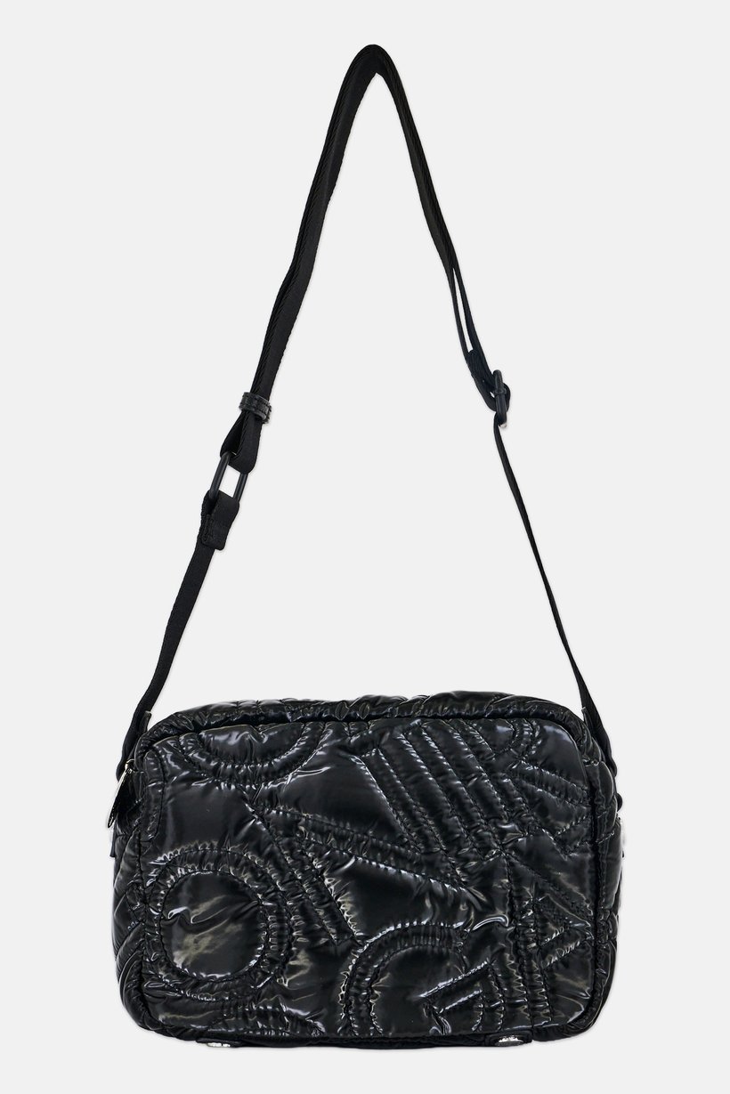 Women Quilted Cross Body Bag, Black