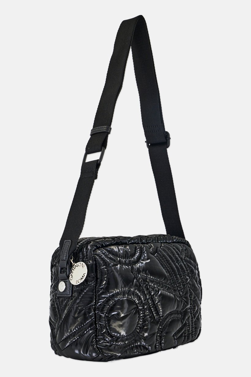 Women Quilted Cross Body Bag, Black