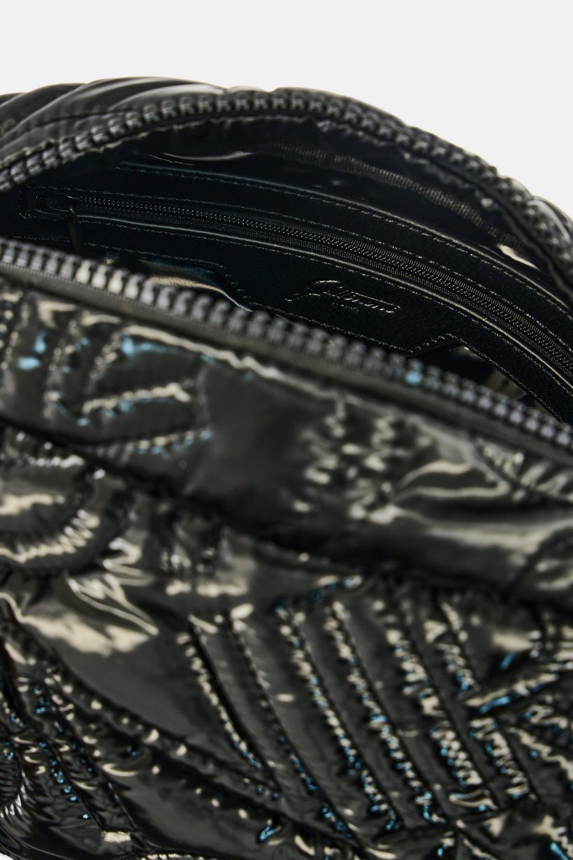 Women Quilted Cross Body Bag, Black