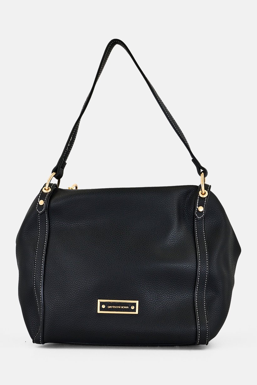 Women Brand Logo Tote Bag, Black