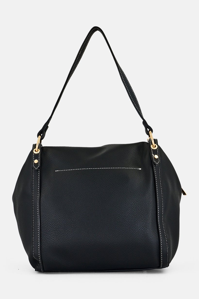 Women Brand Logo Tote Bag, Black