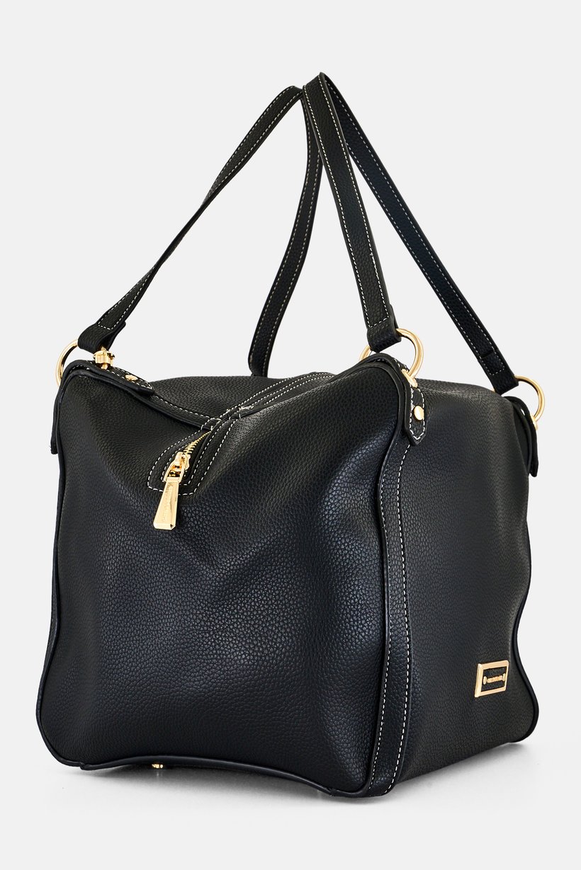 Women Brand Logo Tote Bag, Black