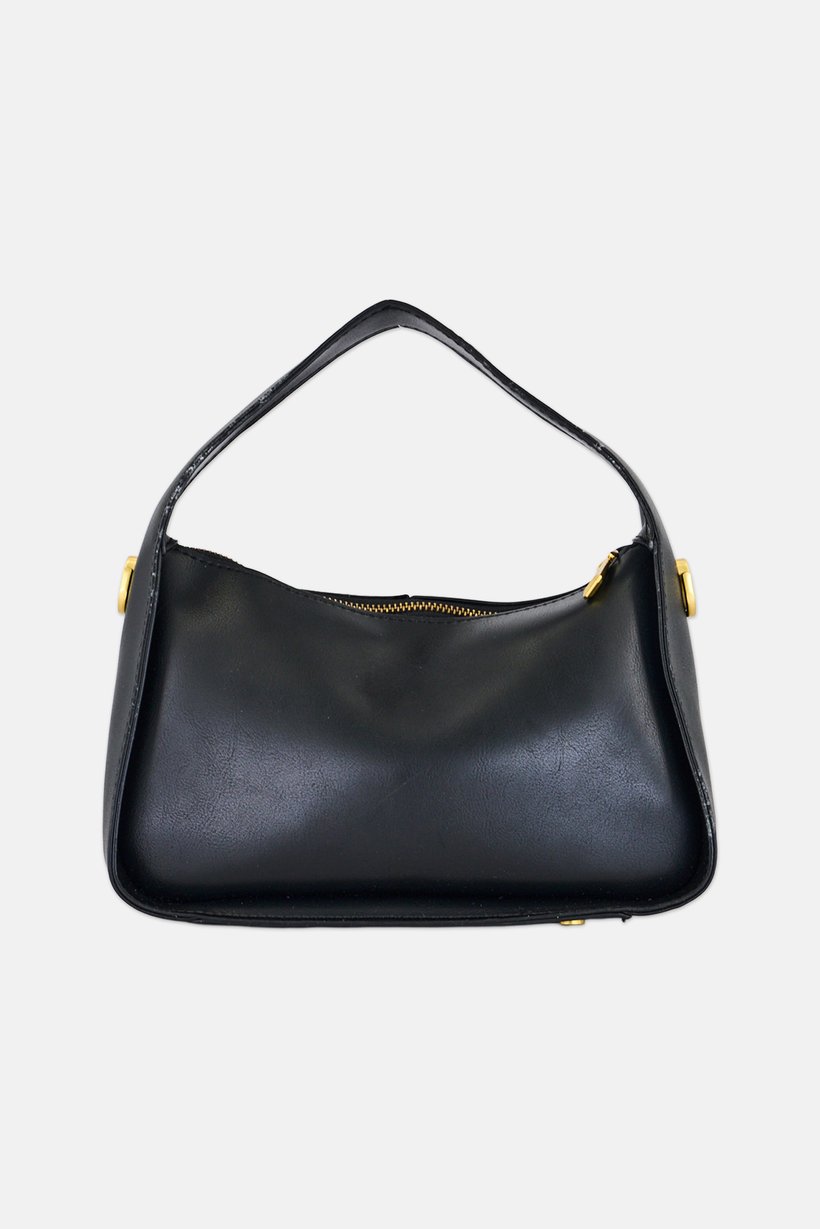 Women Brand Logo Handbag, Black