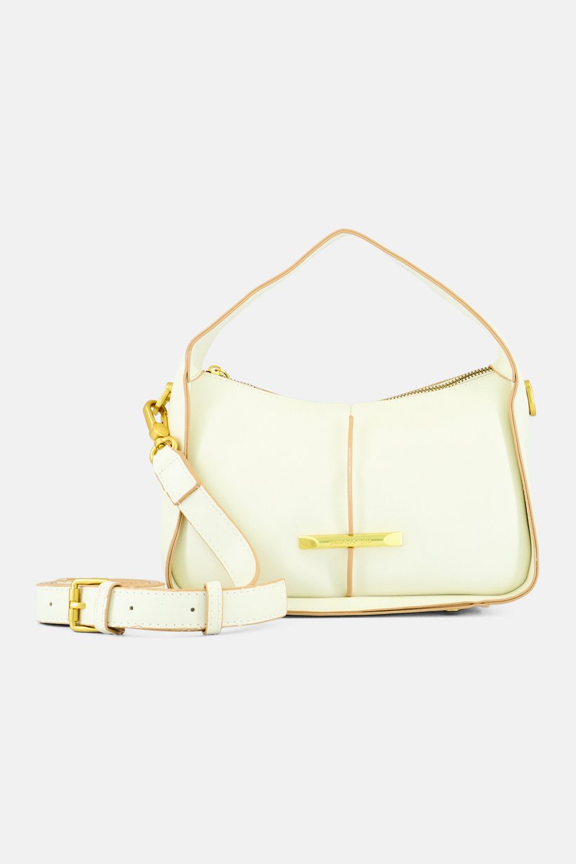 Women Brand Logo Cross Body Bag, Beige