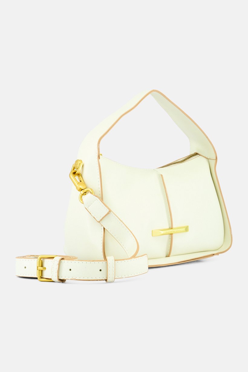 Women Brand Logo Cross Body Bag, Beige
