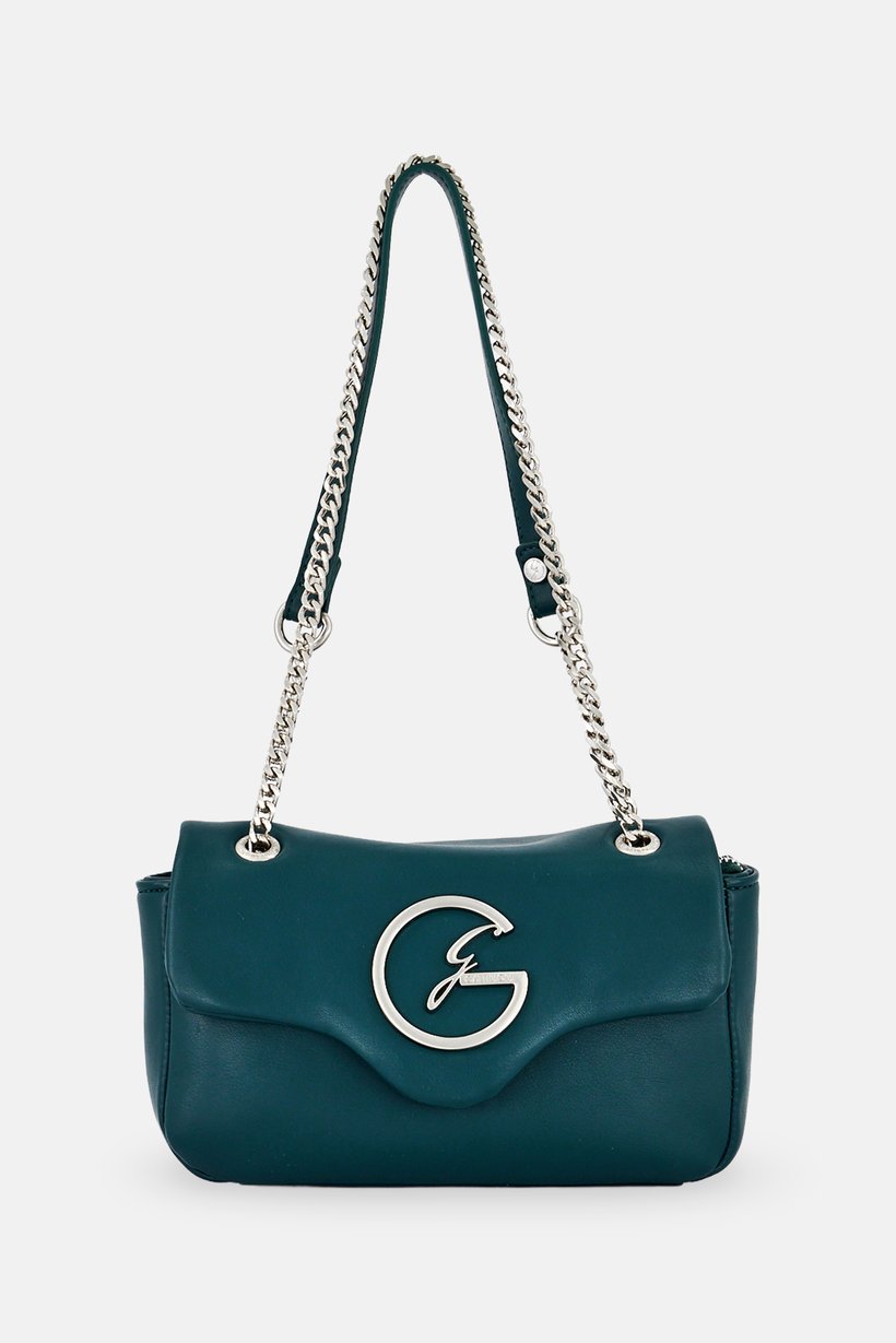 Women Brand Logo Cross Body Bag, Dark Green