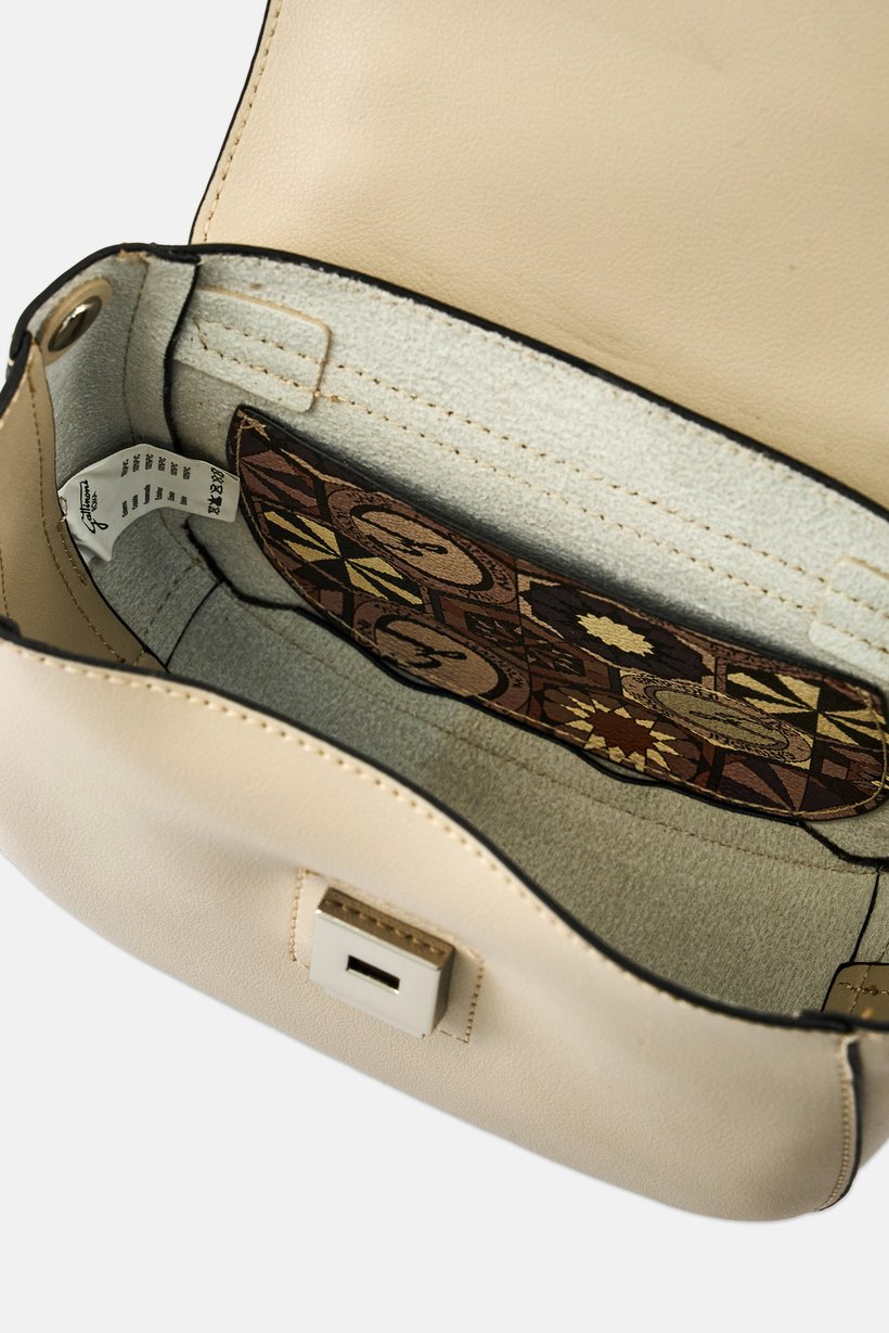 Women Brand Logo Cross Body Bag, Taupe