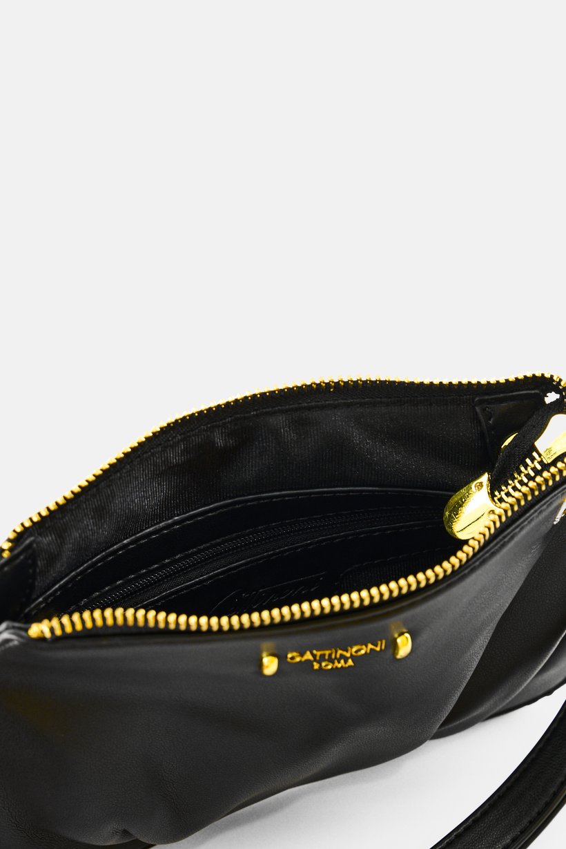 Women Brand Logo Clutch, Black