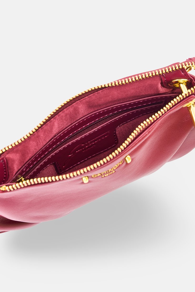 Women Brand Logo Pouch, Bordeaux
