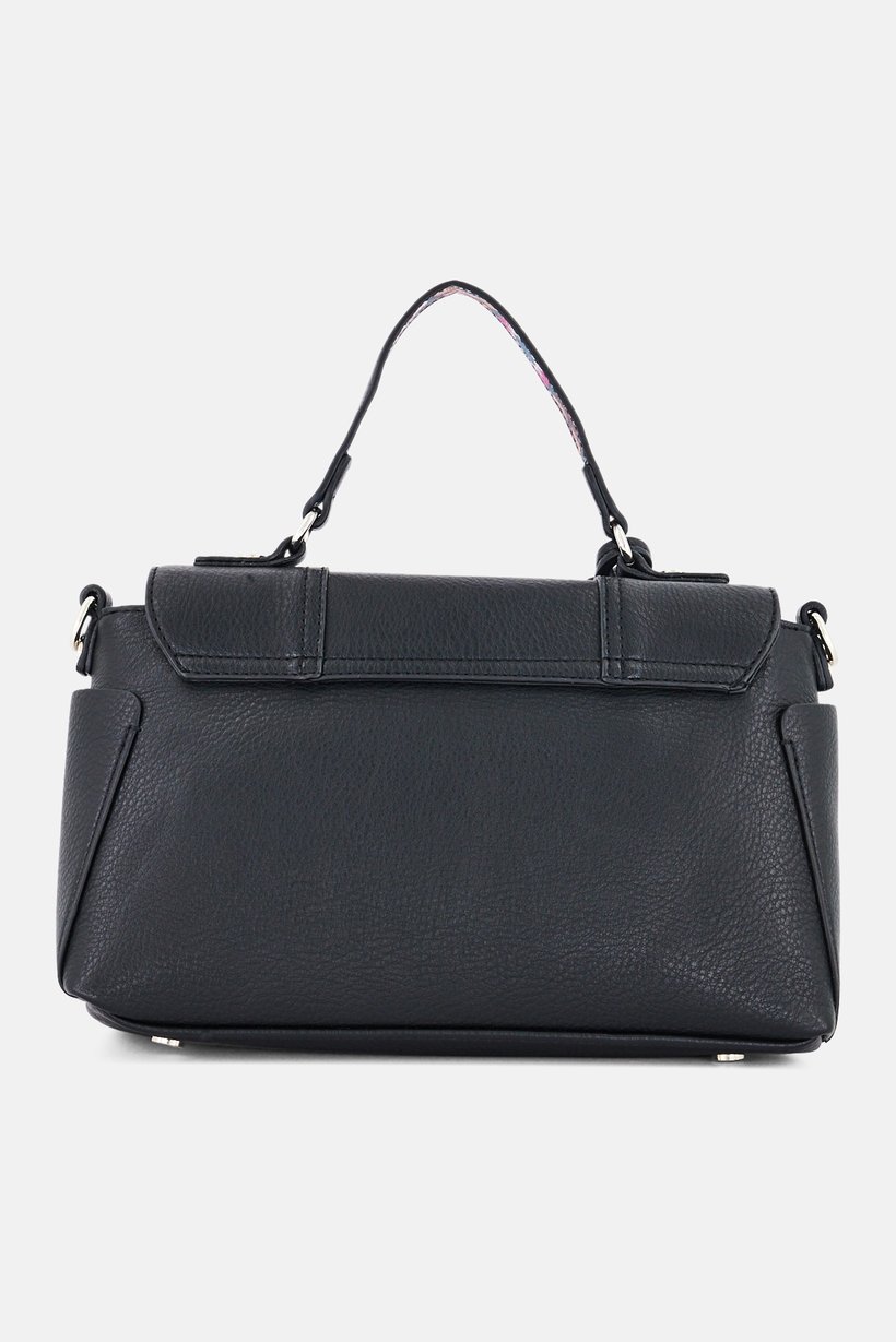 Women Brand Logo Handbag, Black