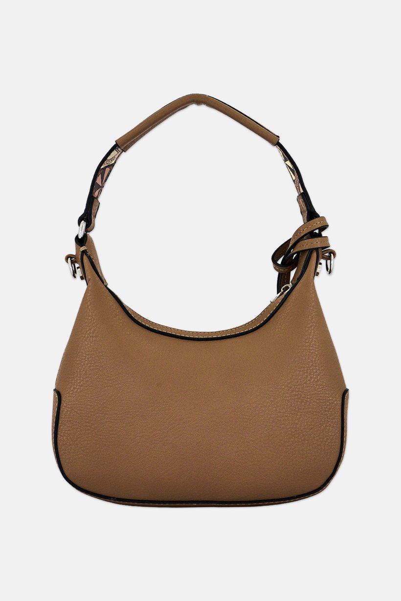 Women Brand Logo Handbag, Taupe