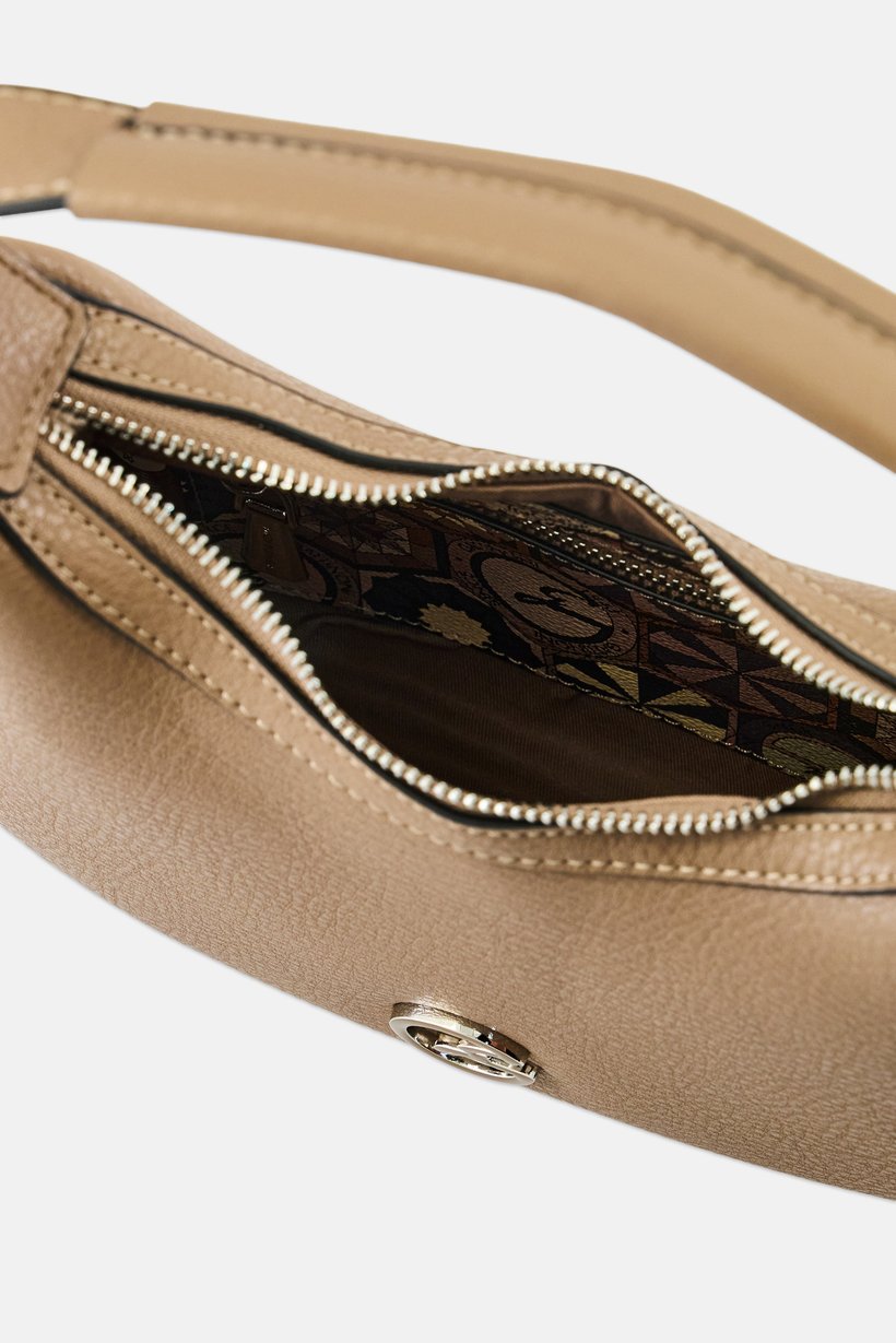 Women Brand Logo Handbag, Taupe