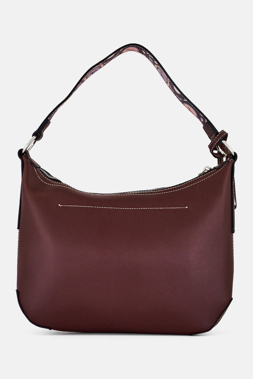 Women Brand Logo Shoulder Bag, Brown