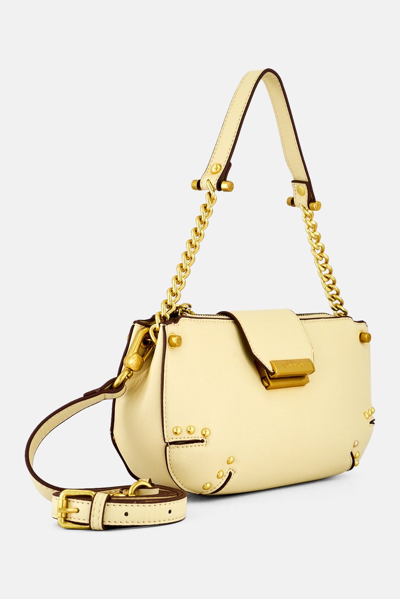 Women Brand Logo Cross Body Bag, Cream