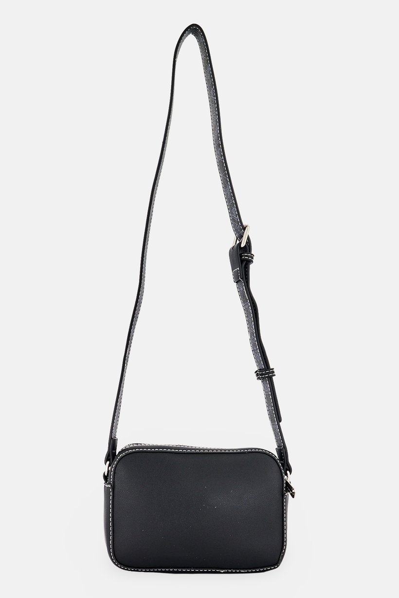 Women Brand Logo Crossbody Bag, Black