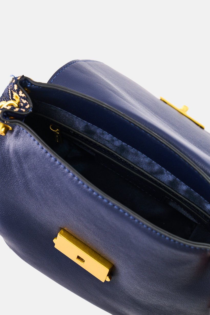 Women Brand Logo Cross Body Bag, Navy
