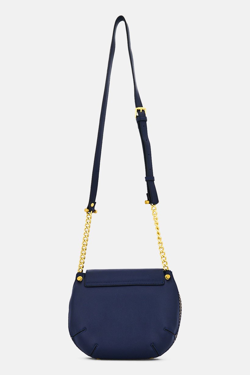 Women Brand Logo Cross Body Bag, Navy