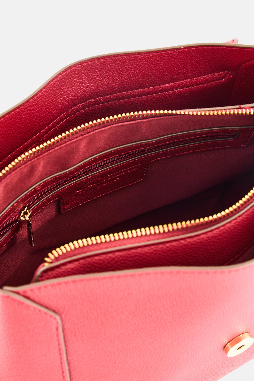 Women Brand Logo Cross Body Bag, Dark Red