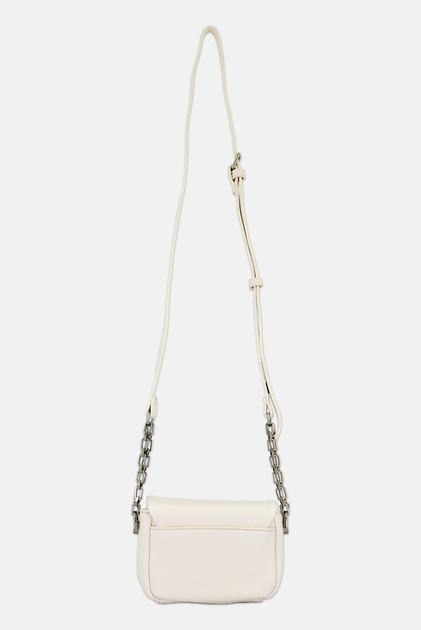 Women Brand Logo Mini Cross Body Bag, White
