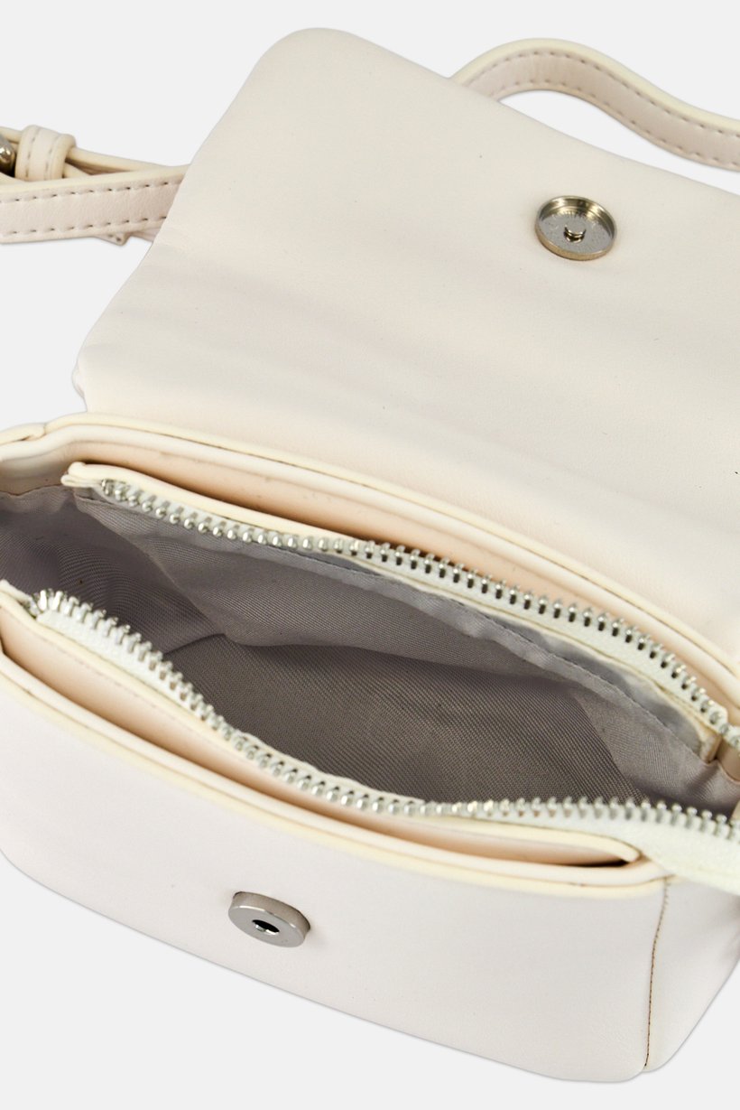 Women Brand Logo Mini Cross Body Bag, White