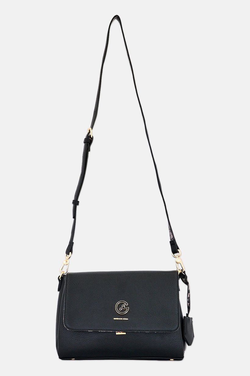 Women Brand Logo Cross Body Bag, Black