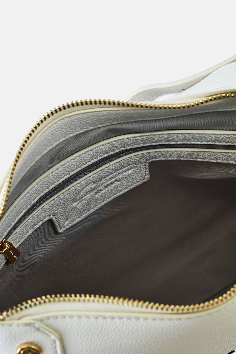 Women Brand Logo Shoulder Bag, Cream
