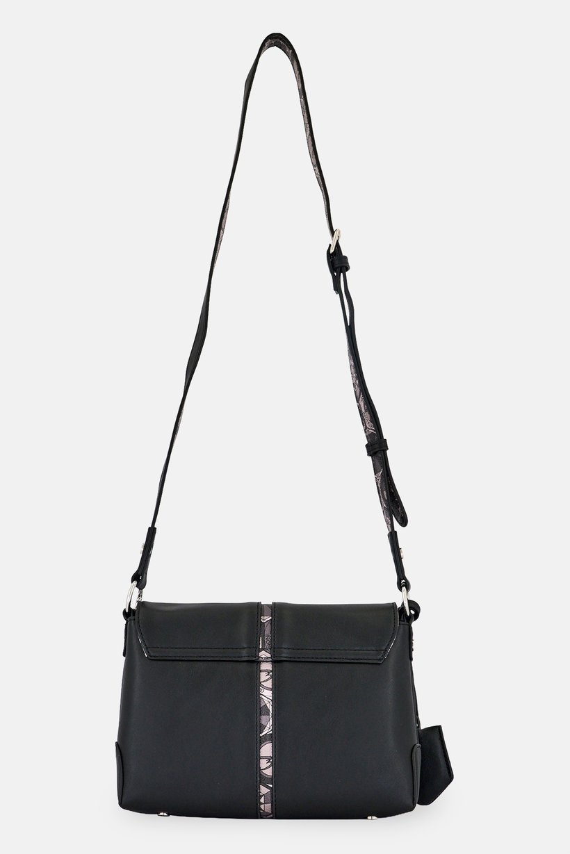 Women Brand Logo Cross Body Bag, Black