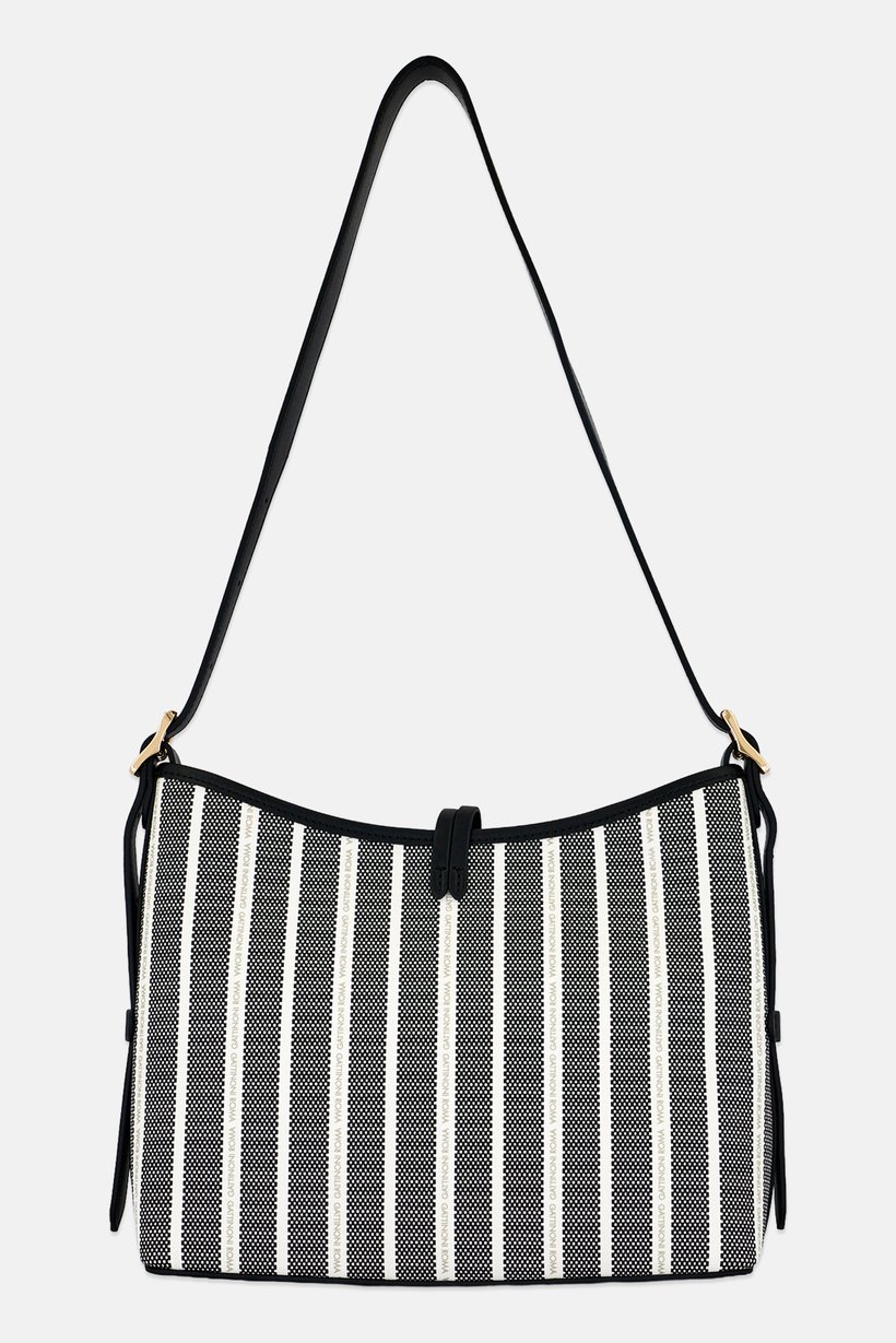 Women Stripe Shoulder Bag, Multicolor
