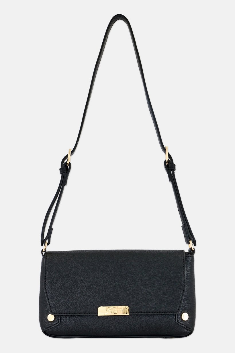 Women Brand Logo Cross Body Bag, Black