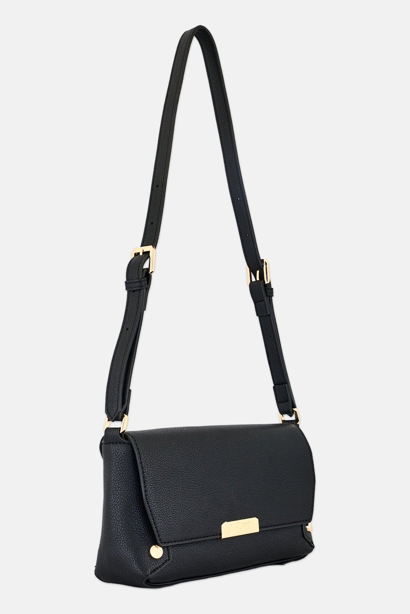 Women Brand Logo Cross Body Bag, Black