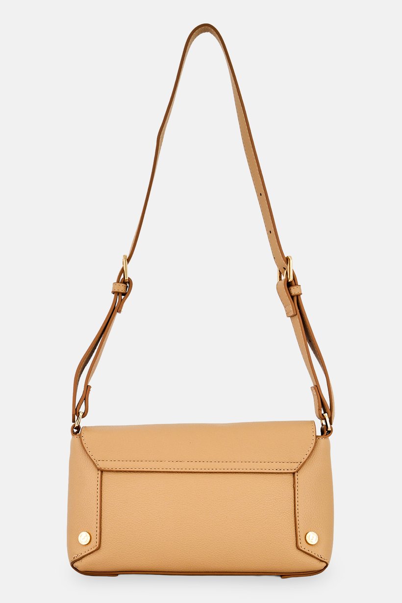Women Brand Logo Cross Body Bag, Tan
