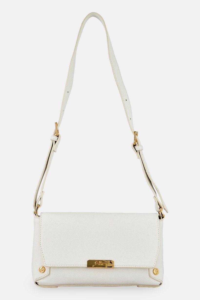 Women Brand Logo Cross Body Bag, White