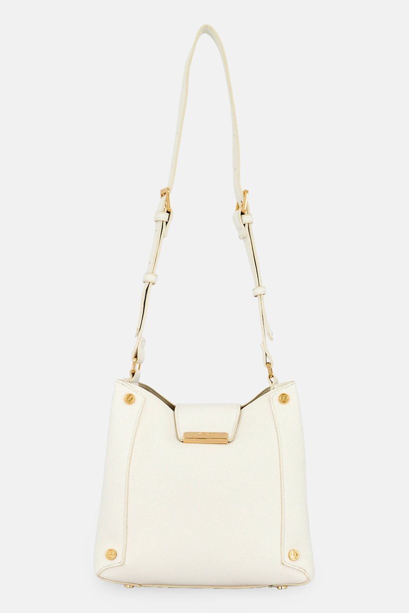 Women Brand Logo Cross Body Bag, White
