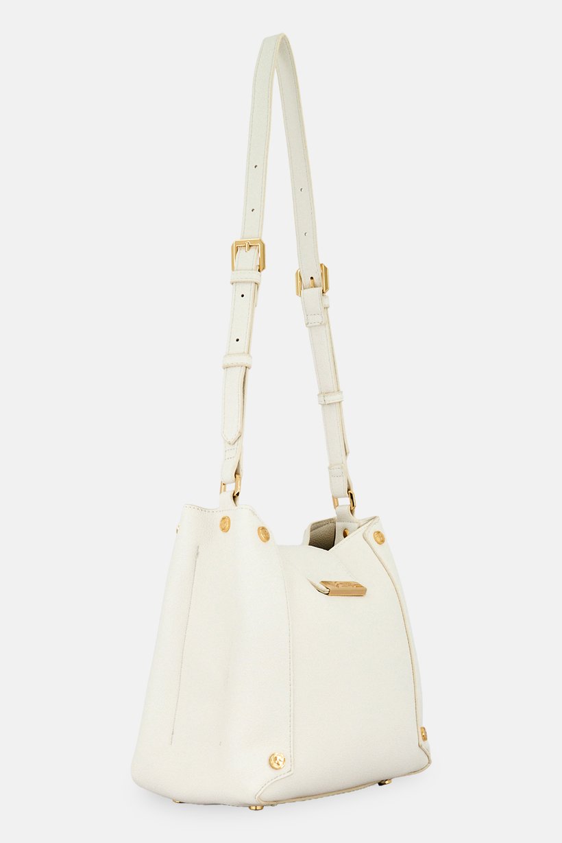 Women Brand Logo Cross Body Bag, White