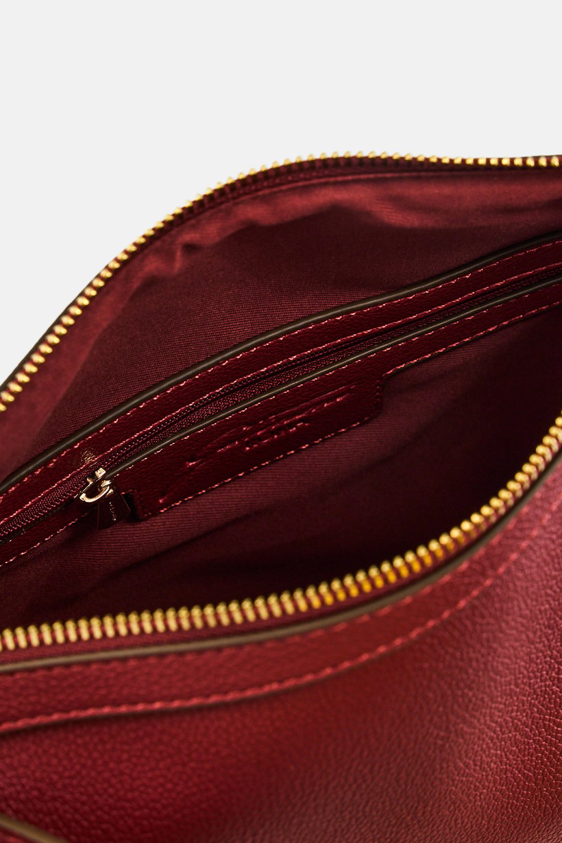 Women Brand Logo Shoulder Bag, Maroon