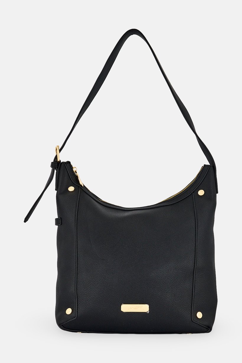 Women Brand Logo Tote Bag, Black