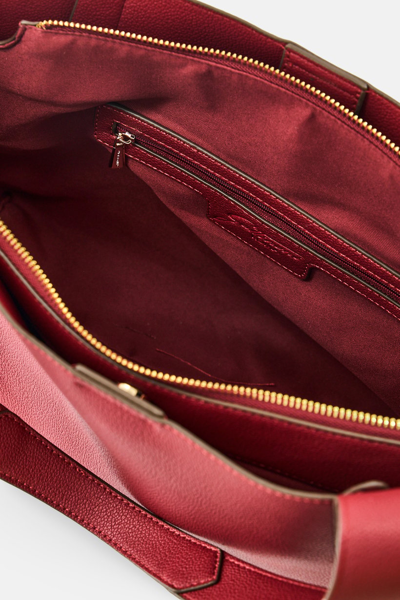 Women Brand Logo Tote Bag, Dark Burgundy