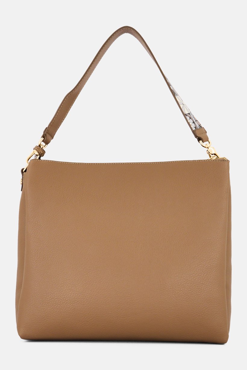 Women Brand Logo Tote Bag, Taupe