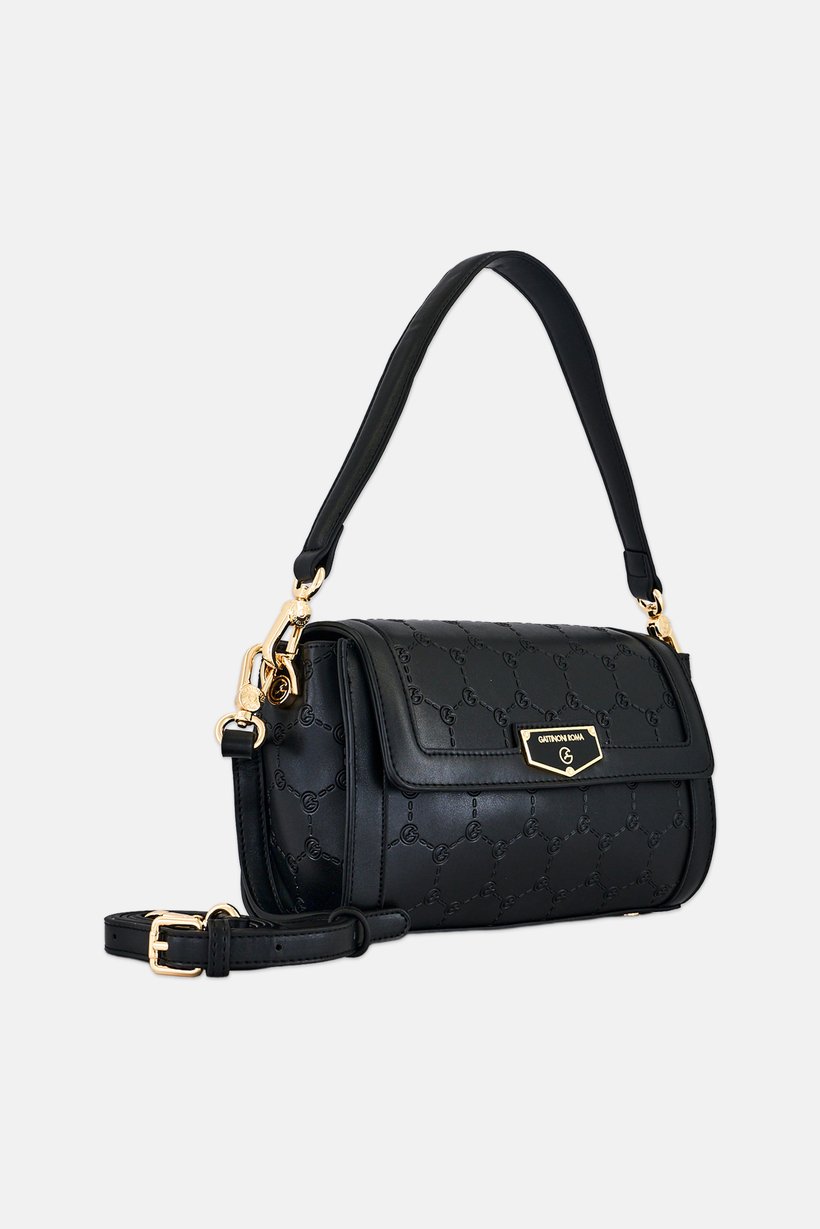 Women Brand Logo Cross Body Bag, Black