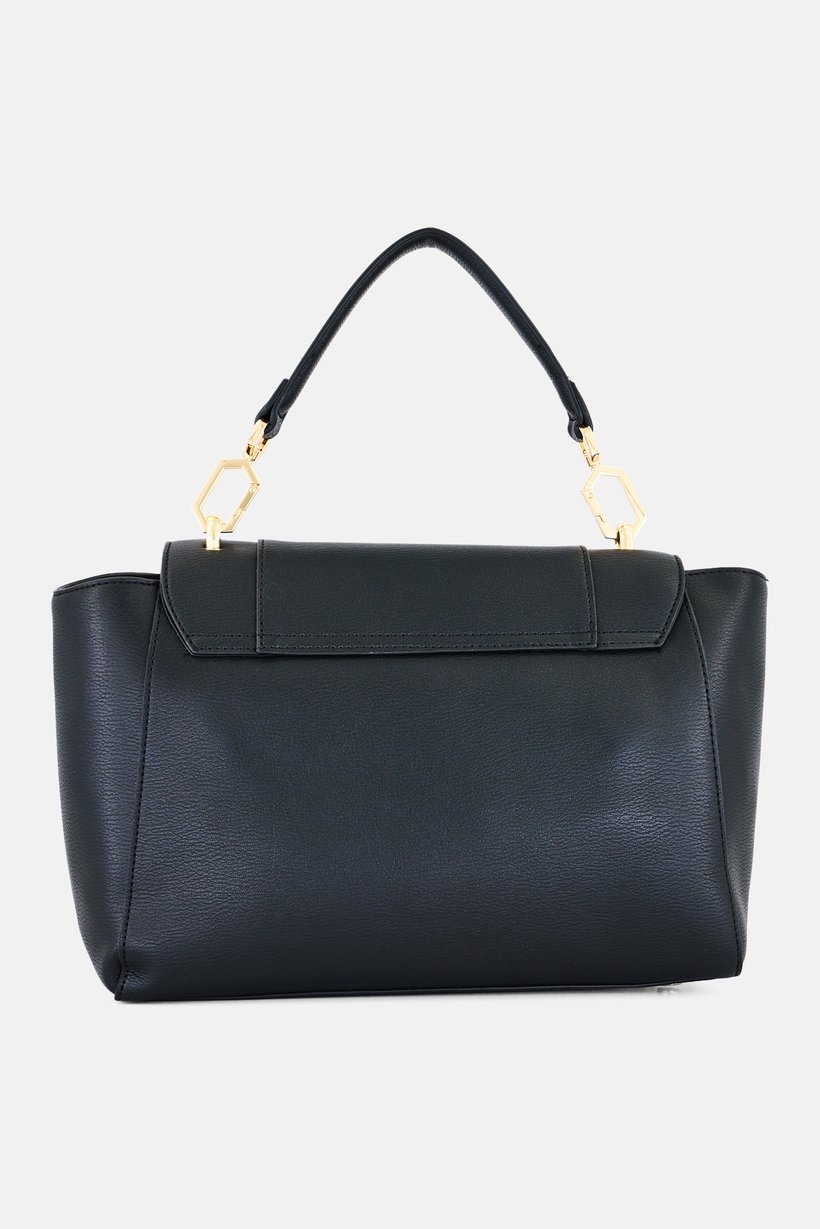 Women Brand Logo Handbag, Black