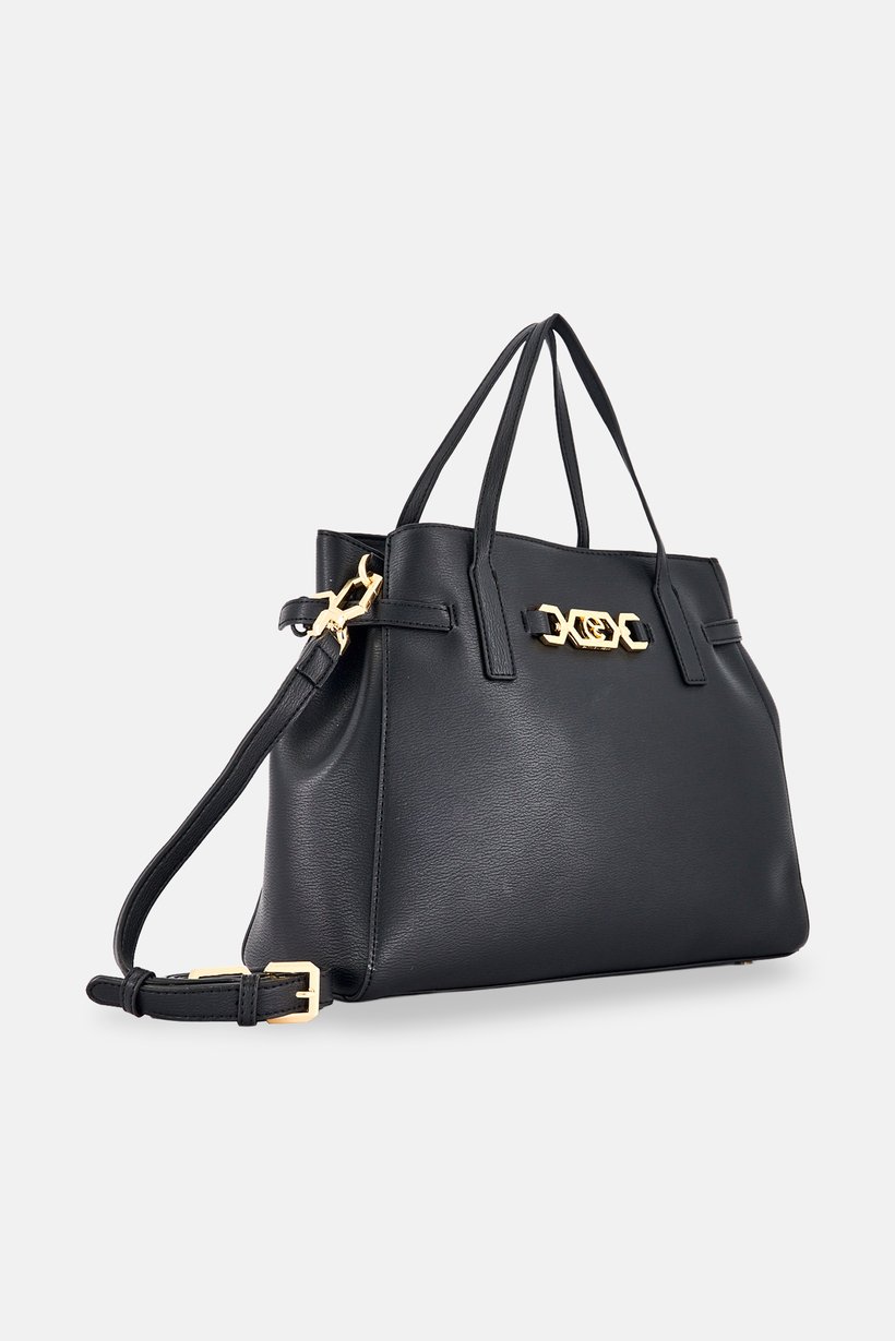 Women Brand Logo Tote Bag, Black
