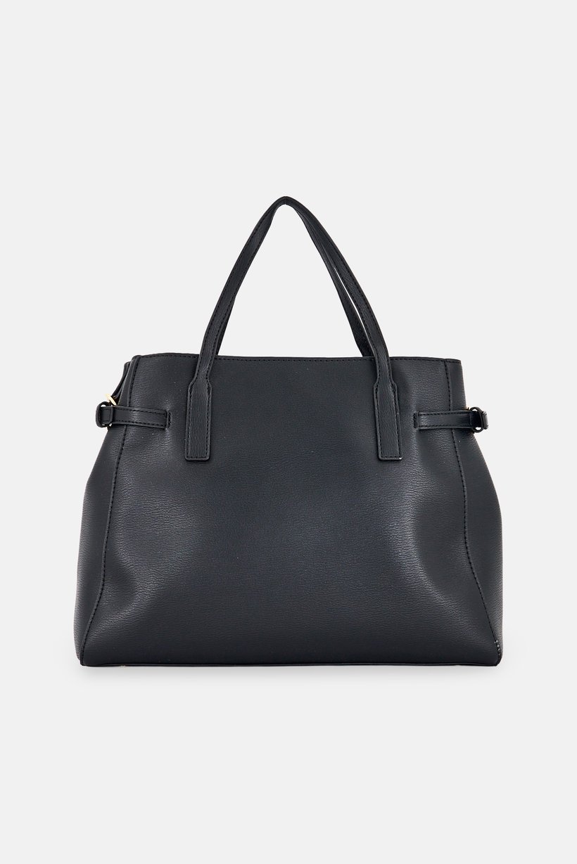 Women Brand Logo Tote Bag, Black
