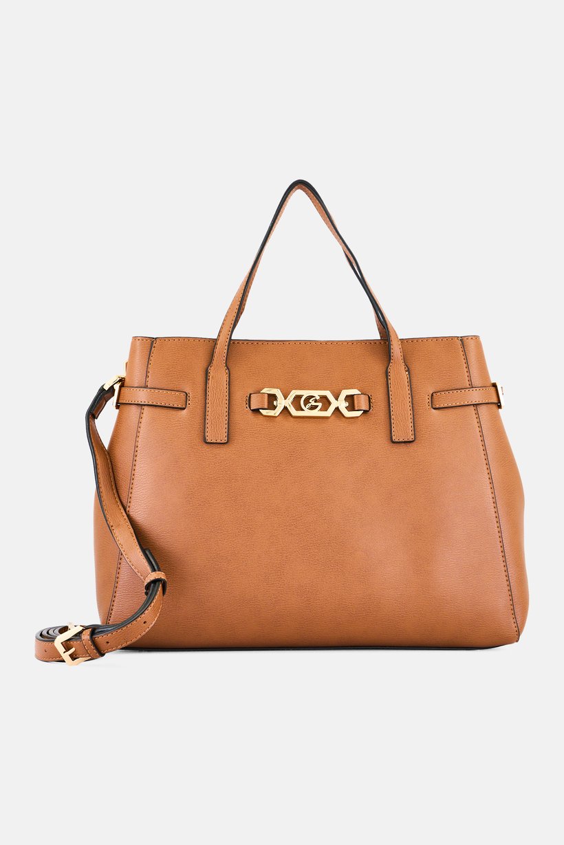 Women Brand Logo Tote Bag, Brown
