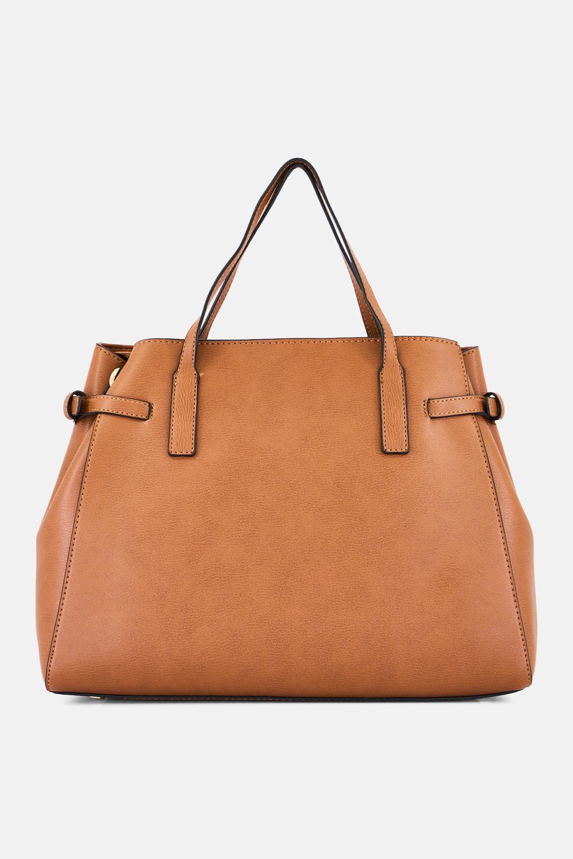 Women Brand Logo Tote Bag, Brown