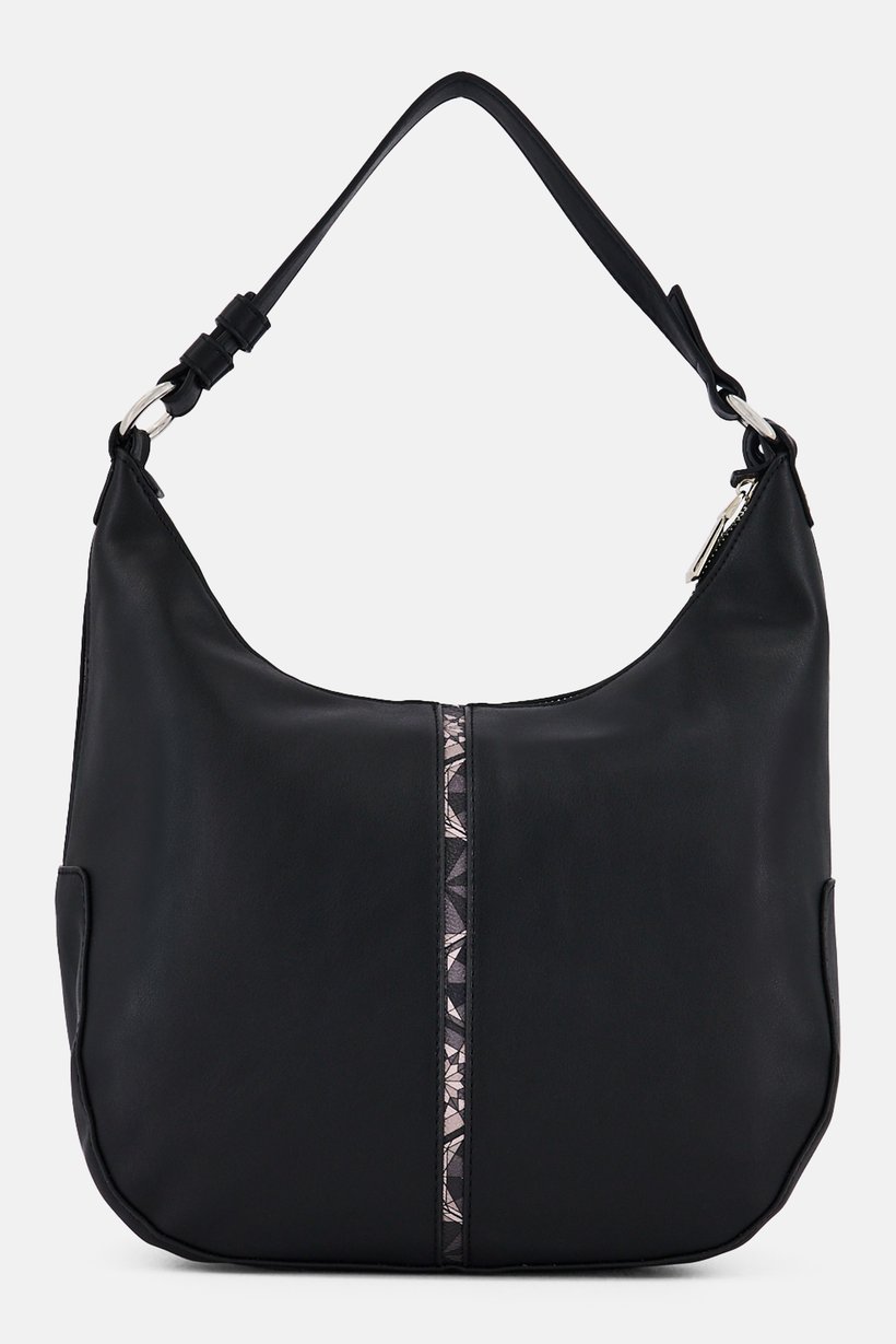 Women Brand Logo Handbag, Black