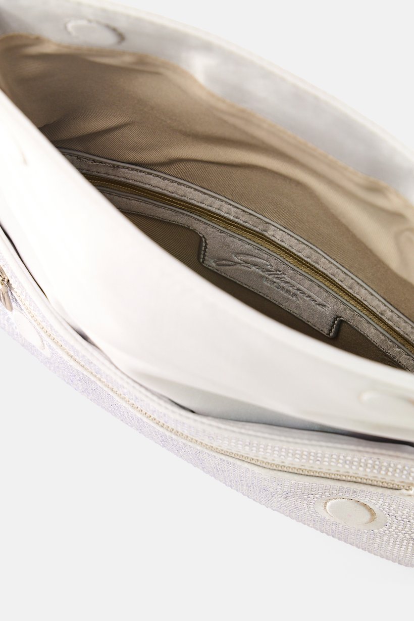 Women Rhine Stone Cross Body Bag, Silver