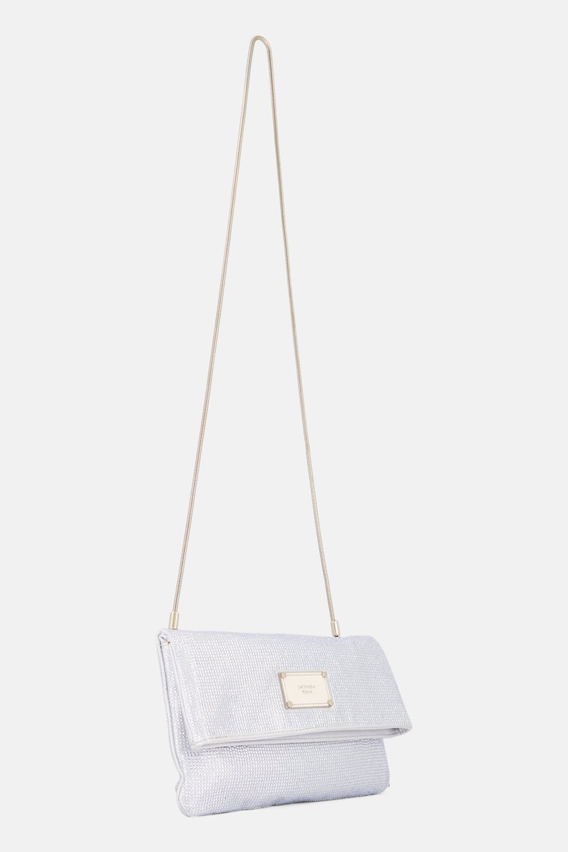 Women Rhine Stone Cross Body Bag, Silver