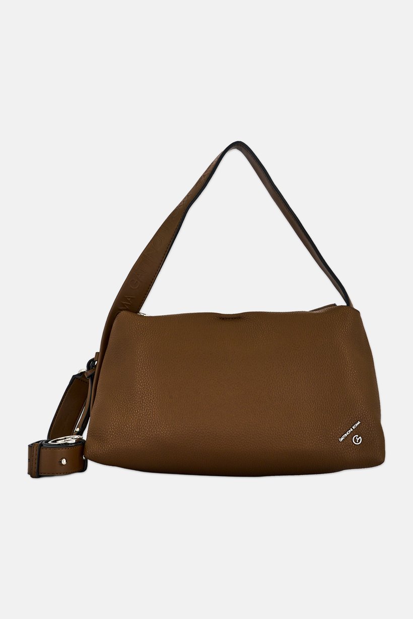 Women Brand Logo Handbag, Brown