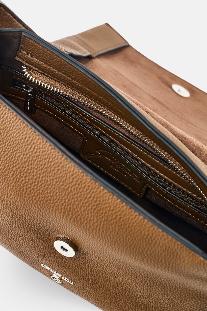 Women Brand Logo Cross Body Bag, Brown
